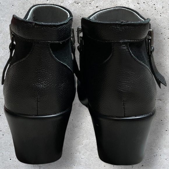Alegria Womens Sloan Black Suede Leather Ankle Bootie Double Zip Size 7 - 7.5 - Picture 10 of 12